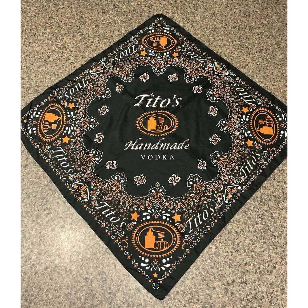 Tito's Handmade Vodka 21" Bandana Scarf Handkerchief Kerchief